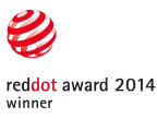 Ein Siegel des Gewinners des Red Dot Design Award 2014 für den Nosiboo Pro elektrischen Baby Nasensauger