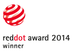 Ein Siegel des Gewinners des Red Dot Design Award 2014 für den Nosiboo Pro elektrischen Baby Nasensauger