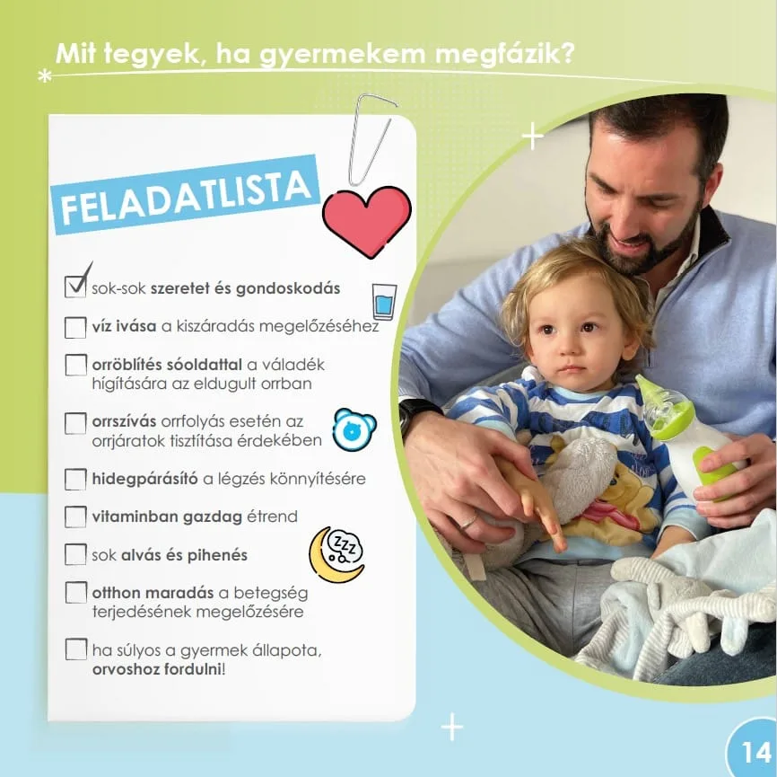 Lista arról mit tegyünk, ha megfázott a gyermekünk