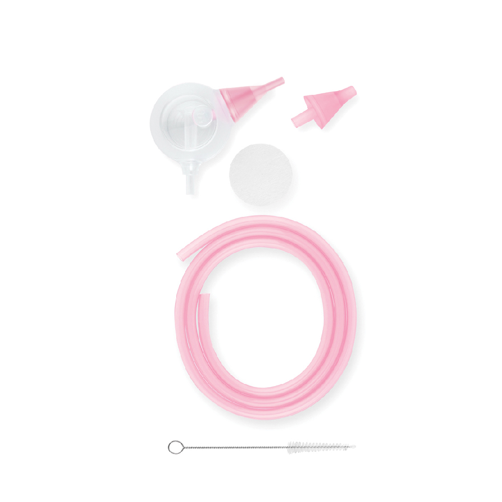 Der Inhalt des pinken Nosiboo Pro Accessory Sets.