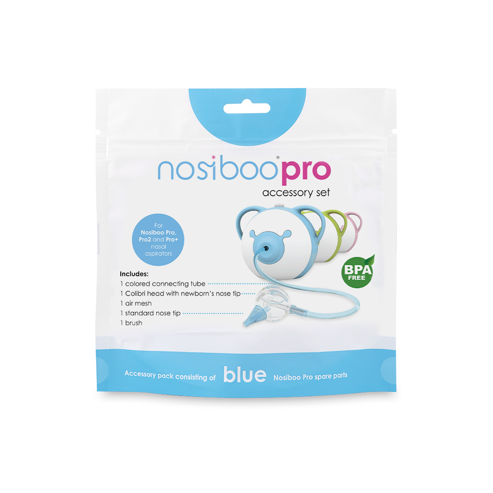 Ein blaues Nosiboo Pro Accessory Set.