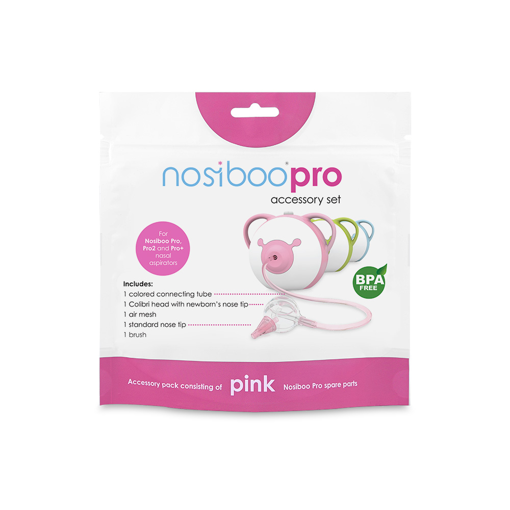 Ein pinkes Nosiboo Pro Accessory Set.